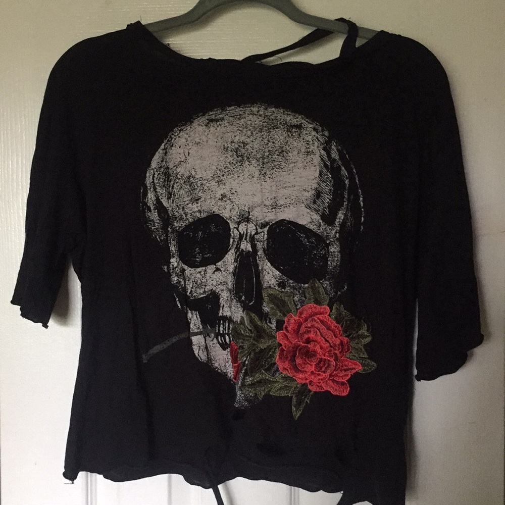 Black ripped shirt